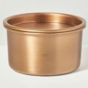 Lidded Metal 4 Wick Jar Candle Brass Finish 20oz - Hearth & Hand